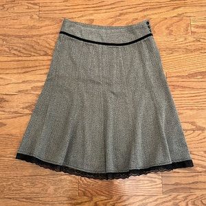 A-line grey and black skirt